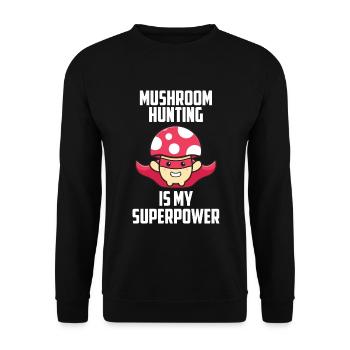 Mushroom pickers and mushroom friends - Unisex Sweatshirt - black - Front - Alina (178cm) & Michal (187cm)