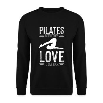 Meditation, Zen Yoga und Pilates - Unisex Pullover - Schwarz - Vorne - Alina (178cm) & Michal (187cm)
