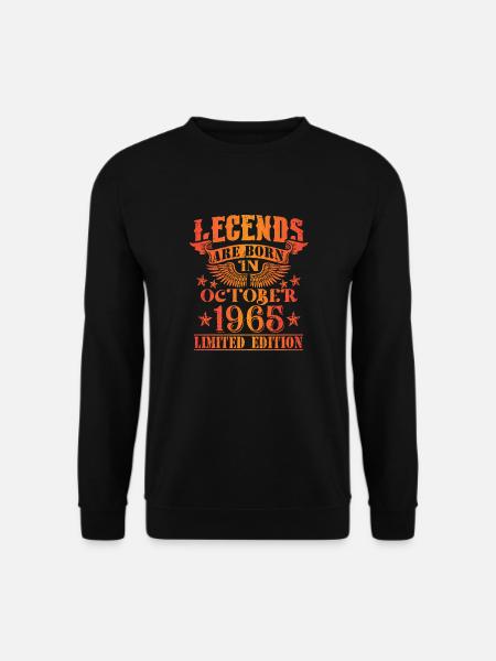 Geburtstag Oktober 1965 Limited Edition Vintage - Unisex Pullover - Schwarz