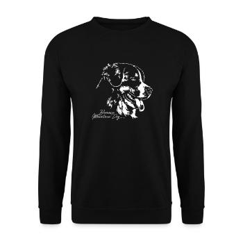 Portrait de bouvier bernois Hunde Hund Wilsigns - Sweat-shirt Unisexe - noir - Devant - Alina (178cm) & Michal (187cm)
