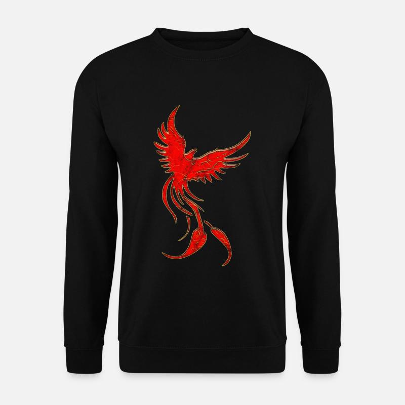 Feuervogel Phönix Grunge Feuertanz Jonglage Feuer - Unisex Pullover - Schwarz