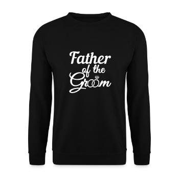 Vater des Bräutigams - Bräutigam Hochzeit und Papa Geschenk - Unisex Pullover - Schwarz - Vorne - Alina (178cm) & Michal (187cm)
