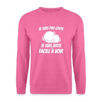 facile à voir - Sweat-shirt Unisexe - rose - Devant