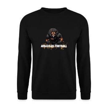 Lion de football américain - Sweat-shirt Unisexe - noir - Devant - Alina (178cm) & Michal (187cm)