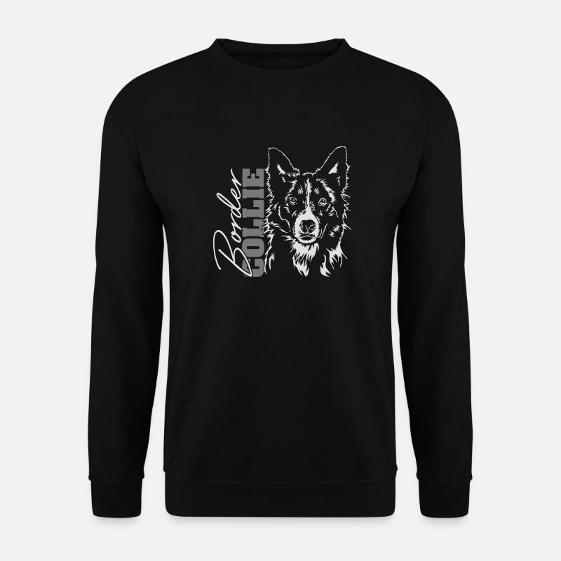BORDER COLLIE Portrait Wilsigns - Unisex Pullover - Schwarz