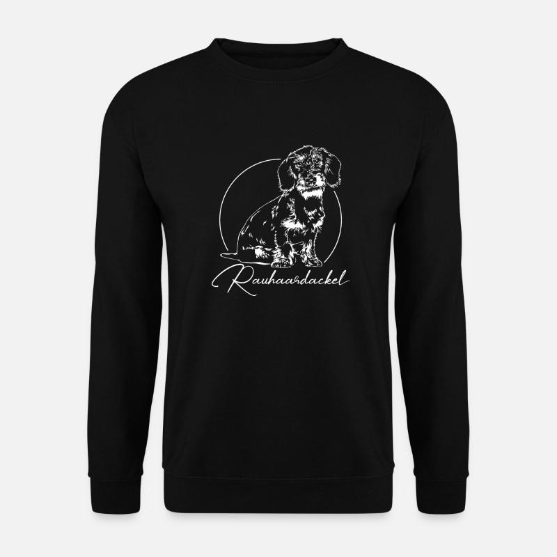 RAUHAARDACKEL Jäger Jagdhunde Jagdhund Wilsigns - Unisex Pullover - Schwarz