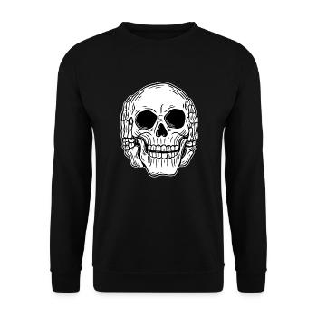 Skull Skeleton Skull Horror Cadeau d’Halloween - Sweat-shirt Unisexe - noir - Devant - Alina (178cm) & Michal (187cm)