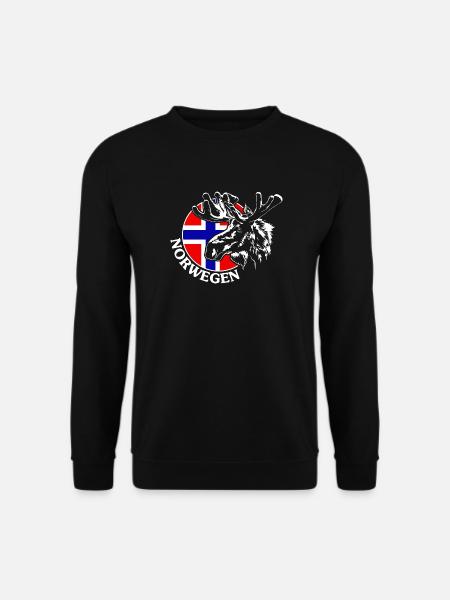 NORWEGEN Elch Tier Wildnis Wilsigns - Unisex Pullover - Schwarz
