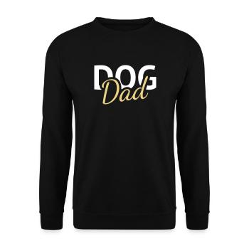 Dog Dad Hund - Unisex Pullover - Schwarz - Vorne - Alina (178cm) & Michal (187cm)