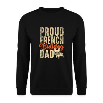 French Bulldog - Unisex Sweatshirt - black - Front - Alina (178cm) & Michal (187cm)
