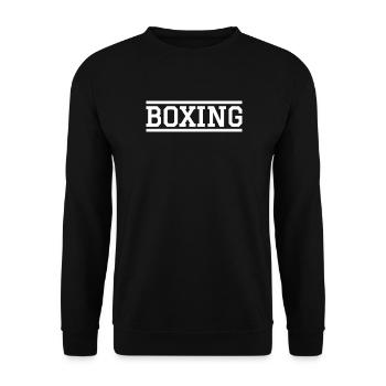 BOXING - Sweat-shirt Unisexe - noir - Devant - Alina (178cm) & Michal (187cm)