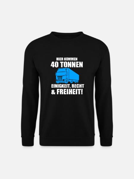 LKW Fahrer Spruch Geschenk - Unisex Pullover - Schwarz