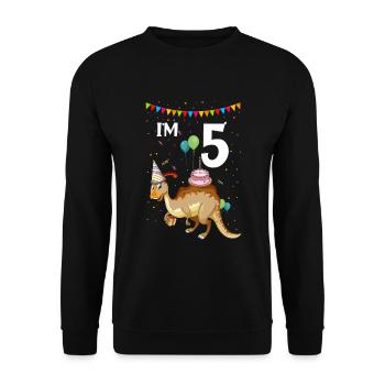 Paläontologie-Lehrer und Parasaurolophus Motif - Unisex Pullover - Schwarz - Vorne - Alina (178cm) & Michal (187cm)