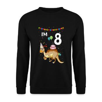 Paläontologie-Lehrer und Parasaurolophus Motif - Unisex Pullover - Schwarz - Vorne - Alina (178cm) & Michal (187cm)