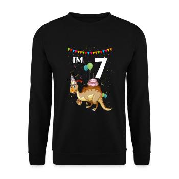 Dinosaur Motif for Paleontologists - Unisex Sweatshirt - black - Front - Alina (178cm) & Michal (187cm)