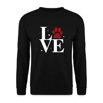 Love Paw - Unisex Pullover - Schwarz - Vorne - Alina (178cm) & Michal (187cm)