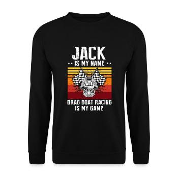 Conception de bateaux de dragster pour les plaisanciers de course - Sweat-shirt Unisexe - noir - Devant - Alina (178cm) & Michal (187cm)