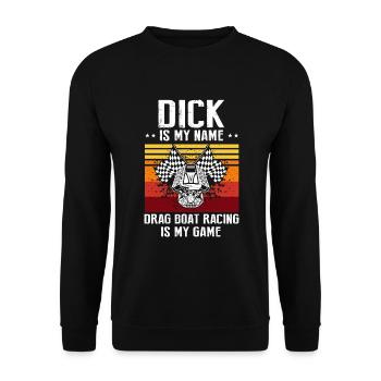 Conception de bateaux de course pour les courses de dragsters - Sweat-shirt Unisexe - noir - Devant - Alina (178cm) & Michal (187cm)