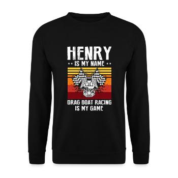 Conception de bateaux de course pour les courses de dragsters - Sweat-shirt Unisexe - noir - Devant - Alina (178cm) & Michal (187cm)