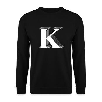 K - Unisex Sweatshirt - black - Front - Alina (178cm) & Michal (187cm)