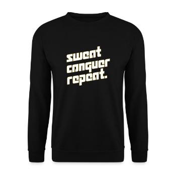 Motivational mantra - Unisex Sweatshirt - black - Front - Alina (178cm) & Michal (187cm)