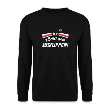 Flipper Spruch - Unisex Pullover - Schwarz - Vorne - Alina (178cm) & Michal (187cm)