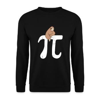 Math Sloth Pi - Unisex Sweatshirt - black - Front - Alina (178cm) & Michal (187cm)
