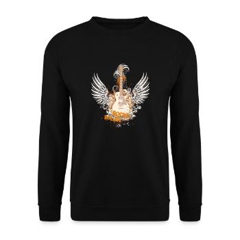 Rock'n Roller (Gitarre) 03 - Unisex Pullover - Schwarz - Vorne - Alina (178cm) & Michal (187cm)