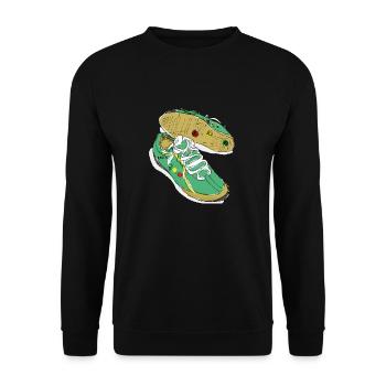 turnschuh RASTA - Unisex Pullover - Schwarz - Vorne - Alina (178cm) & Michal (187cm)