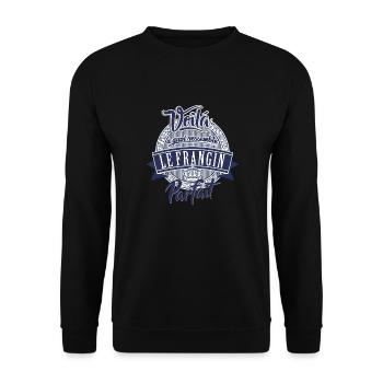 "Frangin parfait" - Sweat-shirt Unisexe - noir - Devant - Alina (178cm) & Michal (187cm)