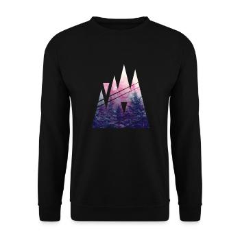 Shape of Woods - Unisex Pullover - Schwarz - Vorne - Alina (178cm) & Michal (187cm)