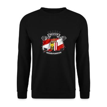 Oberösterreich - Unisex Pullover - Schwarz - Vorne - Alina (178cm) & Michal (187cm)