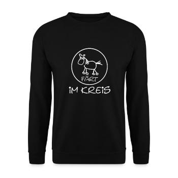 faert_im_kreis_weiss - Unisex Sweatshirt - black - Front - Alina (178cm) & Michal (187cm)