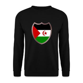 Le. République arabe sahraouie (armoiries) - Sweat-shirt Unisexe - noir - Devant - Alina (178cm) & Michal (187cm)