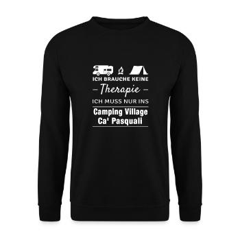 Therapie Ca' Pasquali Village - Unisex Pullover - Schwarz - Vorne - Alina (178cm) & Michal (187cm)