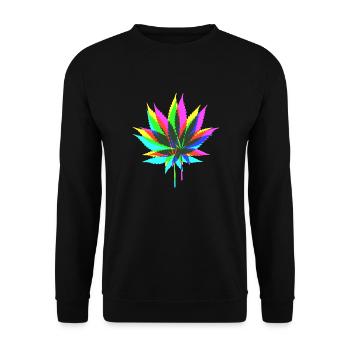 colorful HANF - Unisex Pullover - Schwarz - Vorne - Alina (178cm) & Michal (187cm)