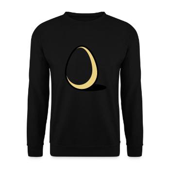 An Egg - Sweat-shirt Unisexe - noir - Devant - Alina (178cm) & Michal (187cm)