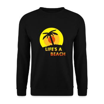 Life's a Beach - Unisex Sweatshirt - black - Front - Alina (178cm) & Michal (187cm)