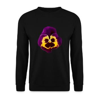 Pansy / viola - Unisex Sweatshirt - black - Front - Alina (178cm) & Michal (187cm)
