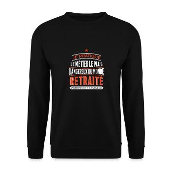 Métier dangereux cadeau - Sweat-shirt Unisexe - noir - Devant - Alina (178cm) & Michal (187cm)