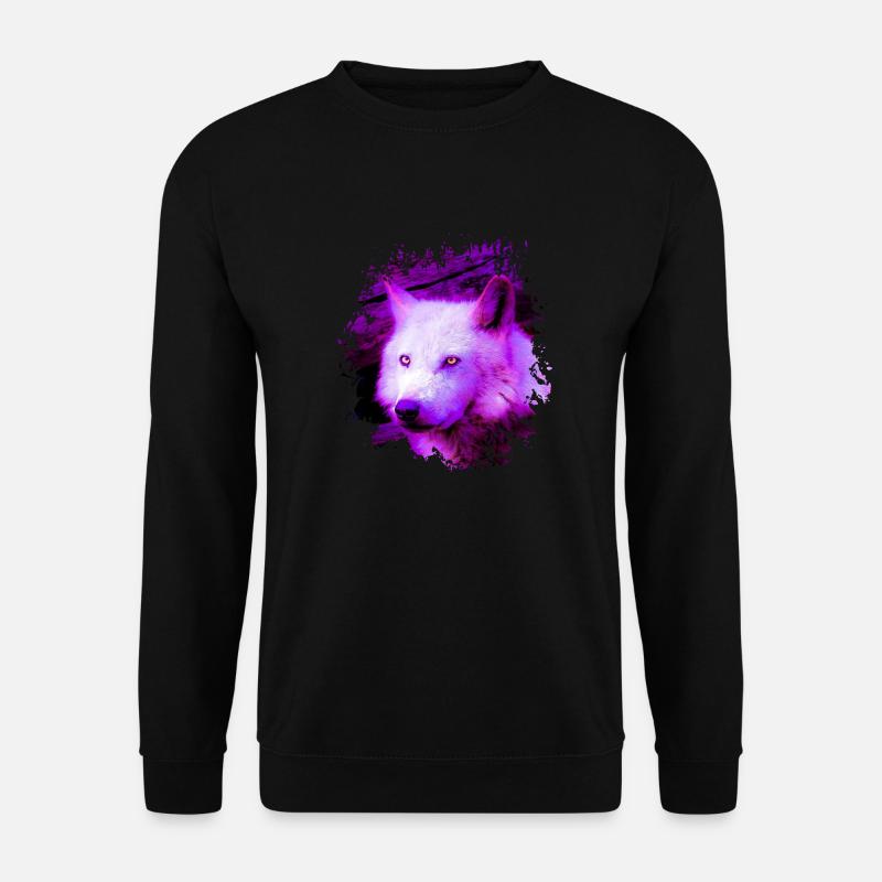 Wolf - Unisex Pullover - Schwarz