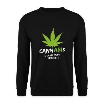 CANNABIS ABITUR - Unisex Pullover - Schwarz - Vorne - Alina (178cm) & Michal (187cm)