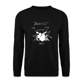 Batterie Drummer Drummer Shirt Gift - Sweat-shirt Unisexe - noir - Devant - Alina (178cm) & Michal (187cm)