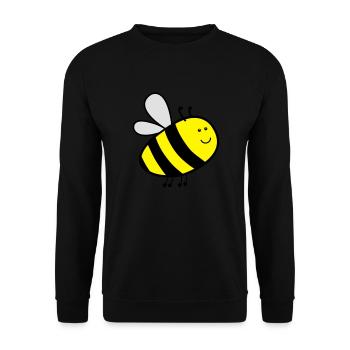 biene - Unisex Pullover - Schwarz - Vorne - Alina (178cm) & Michal (187cm)