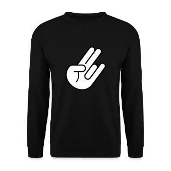 JDM Hand 2c - Unisex Pullover - Schwarz - Vorne - Alina (178cm) & Michal (187cm)