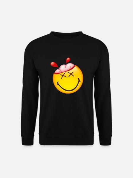 Smiley Glossy Happy Brain - Unisex Sweatshirt - black