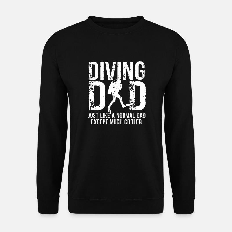 diving dad for father scuba diving men - Unisex Pullover - Schwarz