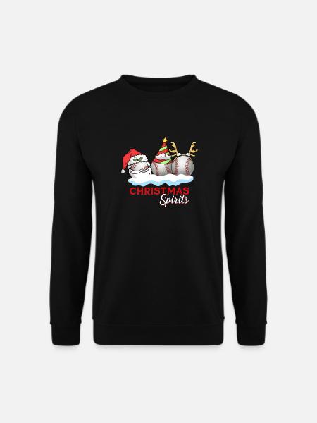 Christmas Spirits Baseball - Unisex Sweatshirt - black