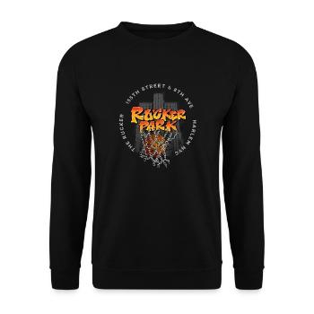 rucker park label 2 - Unisex Sweatshirt - black - Front - Alina (178cm) & Michal (187cm)