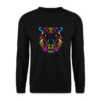 lioness color design - Unisex Sweatshirt - black - Front - Alina (178cm) & Michal (187cm)